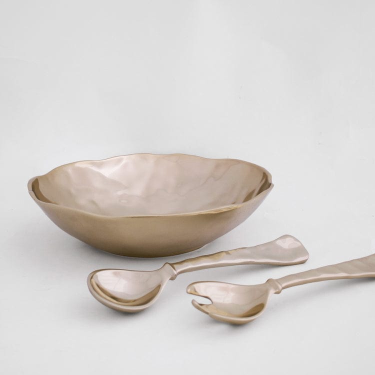 Beatriz Ball Beatriz Ball Sierra Modern Large Shiny Gold Salad Servers - Little Miss Muffin Children & Home