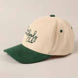 The Homebody Club Two-Tone Corduroy Baseball Cap