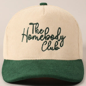 The Homebody Club Two-Tone Corduroy Baseball Cap