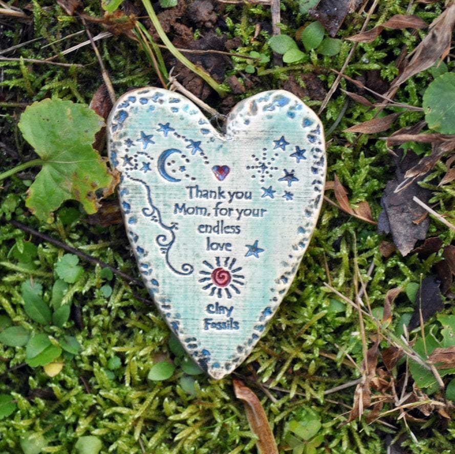 Clay Fossils Clay Fossils Mom Endless Love Handmade Pottery Heart Memento - Little Miss Muffin Children & Home