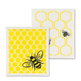 Abbott Abbott Bee & Honeycomb Dishcloths, Set of 2 - Little Miss Muffin Children & Home