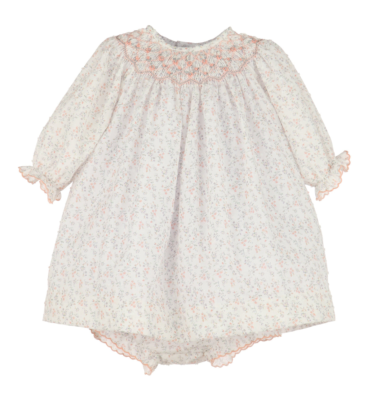 Casero & Associates Casero & Associates Swiss Dot Floral Bishop Dress - Little Miss Muffin Children & Home