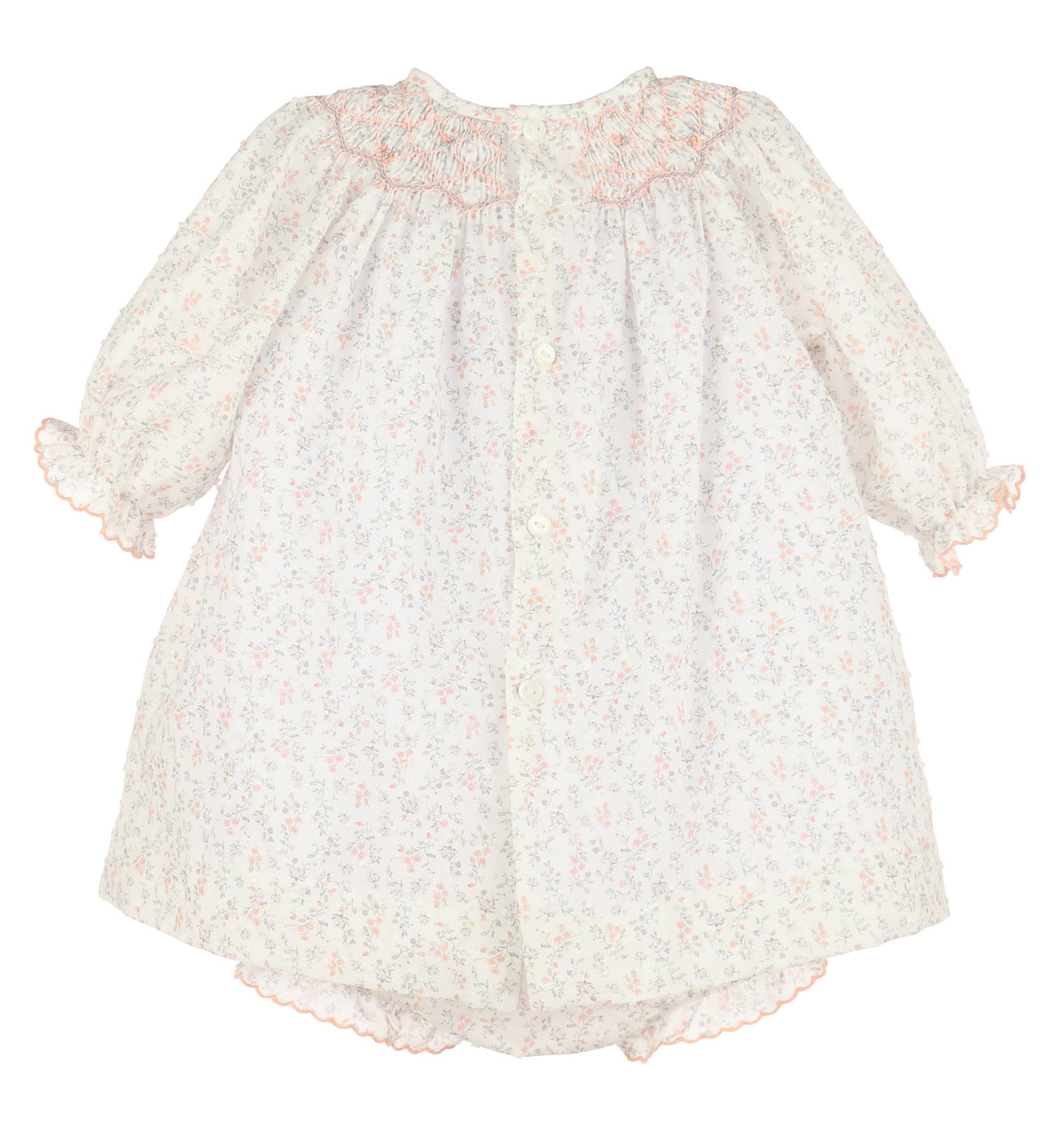 Casero & Associates Casero & Associates Swiss Dot Floral Bishop Dress - Little Miss Muffin Children & Home