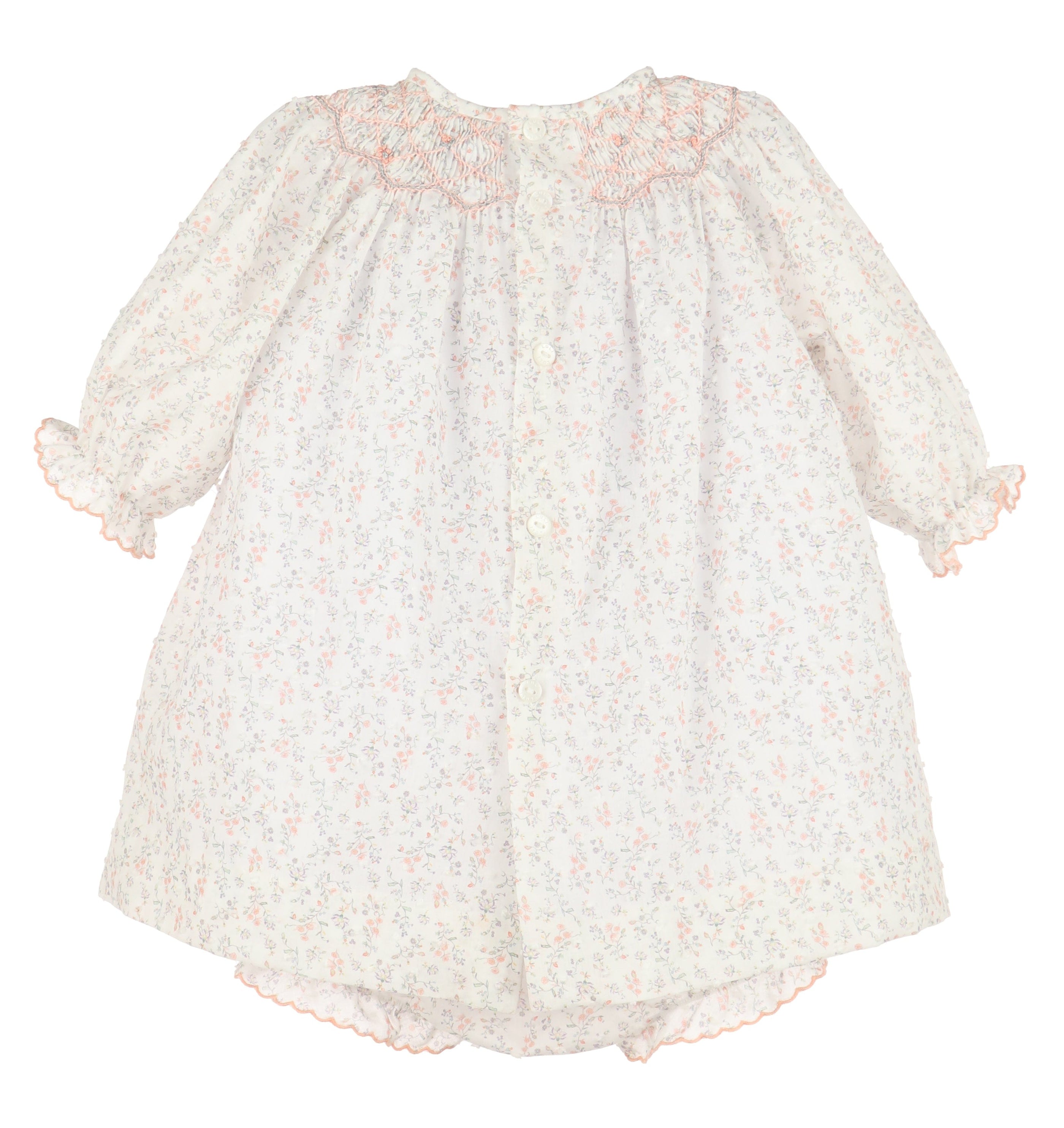 Casero & Associates Casero & Associates Swiss Dot Floral Bishop Dress - Little Miss Muffin Children & Home