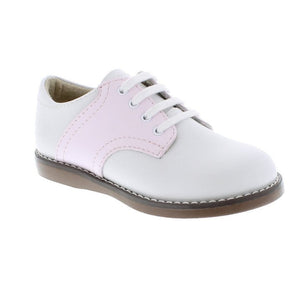 Badorf Shoe Footmates White and Rose Cheer Oxford - Little Miss Muffin Children & Home