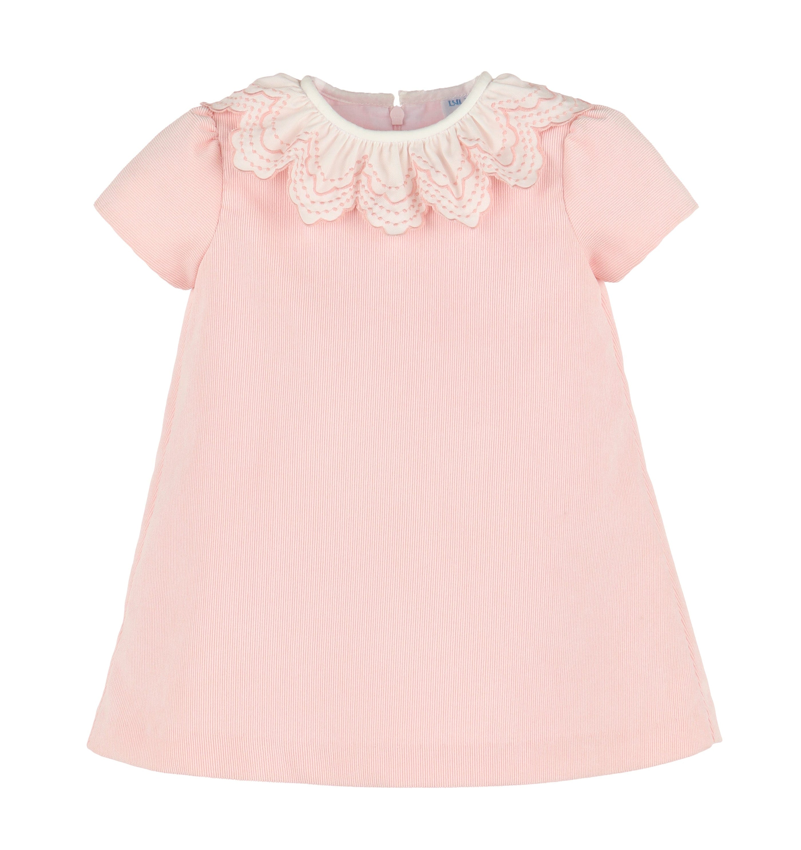 Luli & Me A-Line Cord Broderie Collar Dress Luli & Me A-Line Cord Broderie Collar Dress