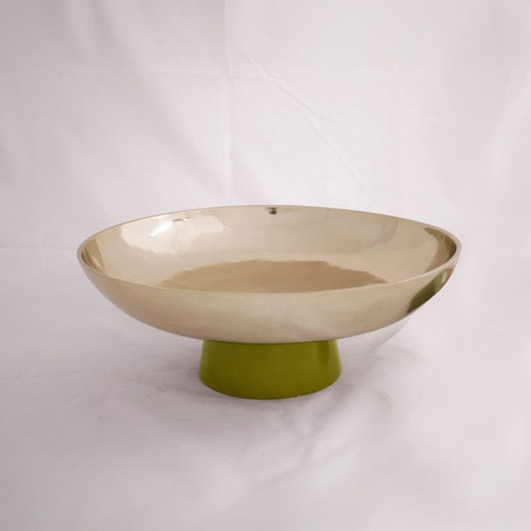 Beatriz Ball Beatriz Ball Carnaval Sierra Modern Green & Gold Large Bowl with Base - Little Miss Muffin Children & Home