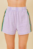 Main Strip Mardi Gras Sequin Stripe Trim Short