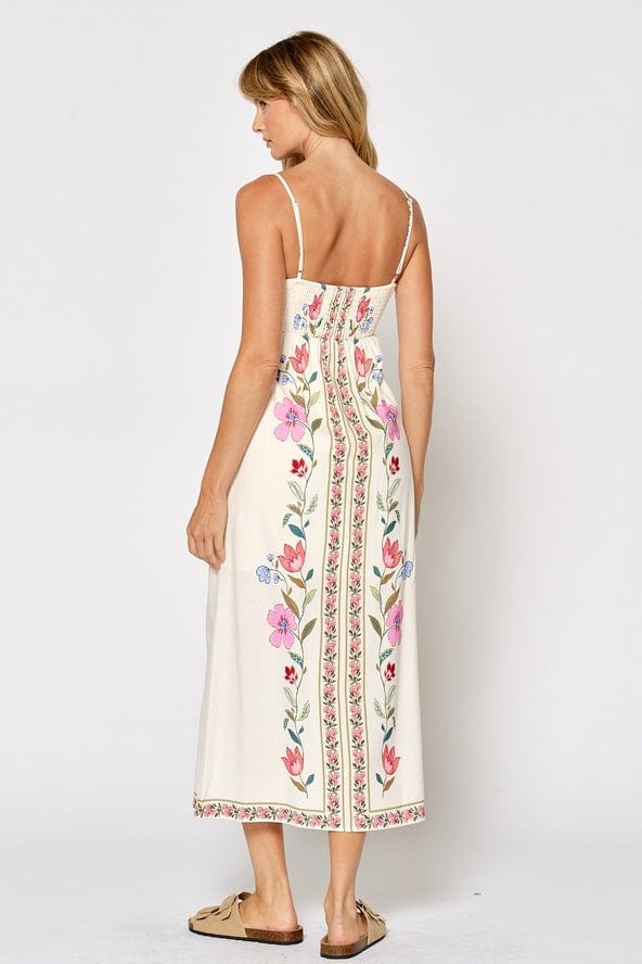 Lalavon Floral Print Spaghetti Strap Sundress - Little Miss Muffin Children & Home