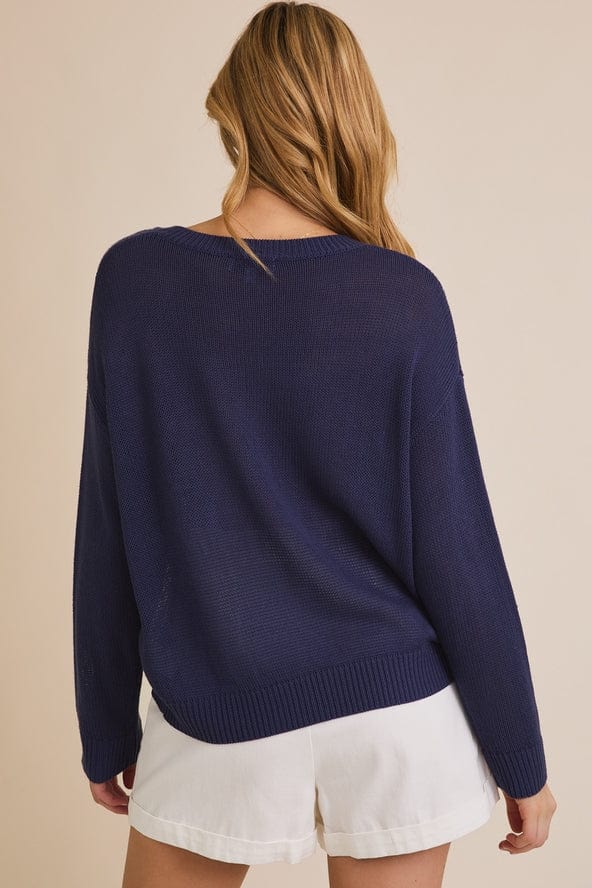 Gilli Long Sleeve Boatneck USA Sweater - Little Miss Muffin Children & Home