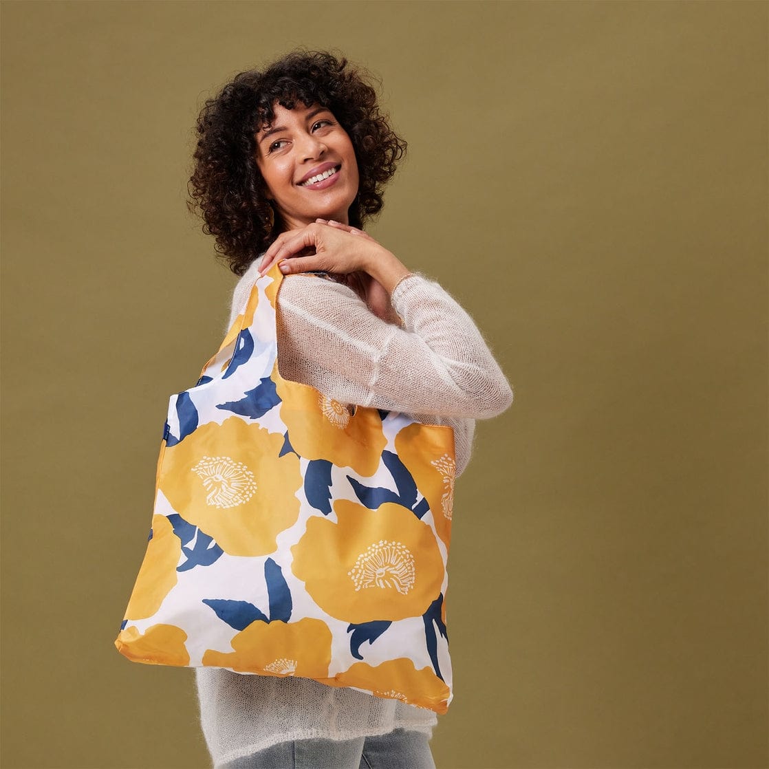 Rock Flower Paper Rock Flower Paper Poppies Blu Bag Reusable Shopper Tote - Little Miss Muffin Children & Home