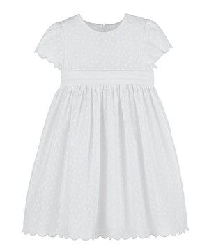 Casero & Associates Casero & Associates White Embro Dress - Little Miss Muffin Children & Home