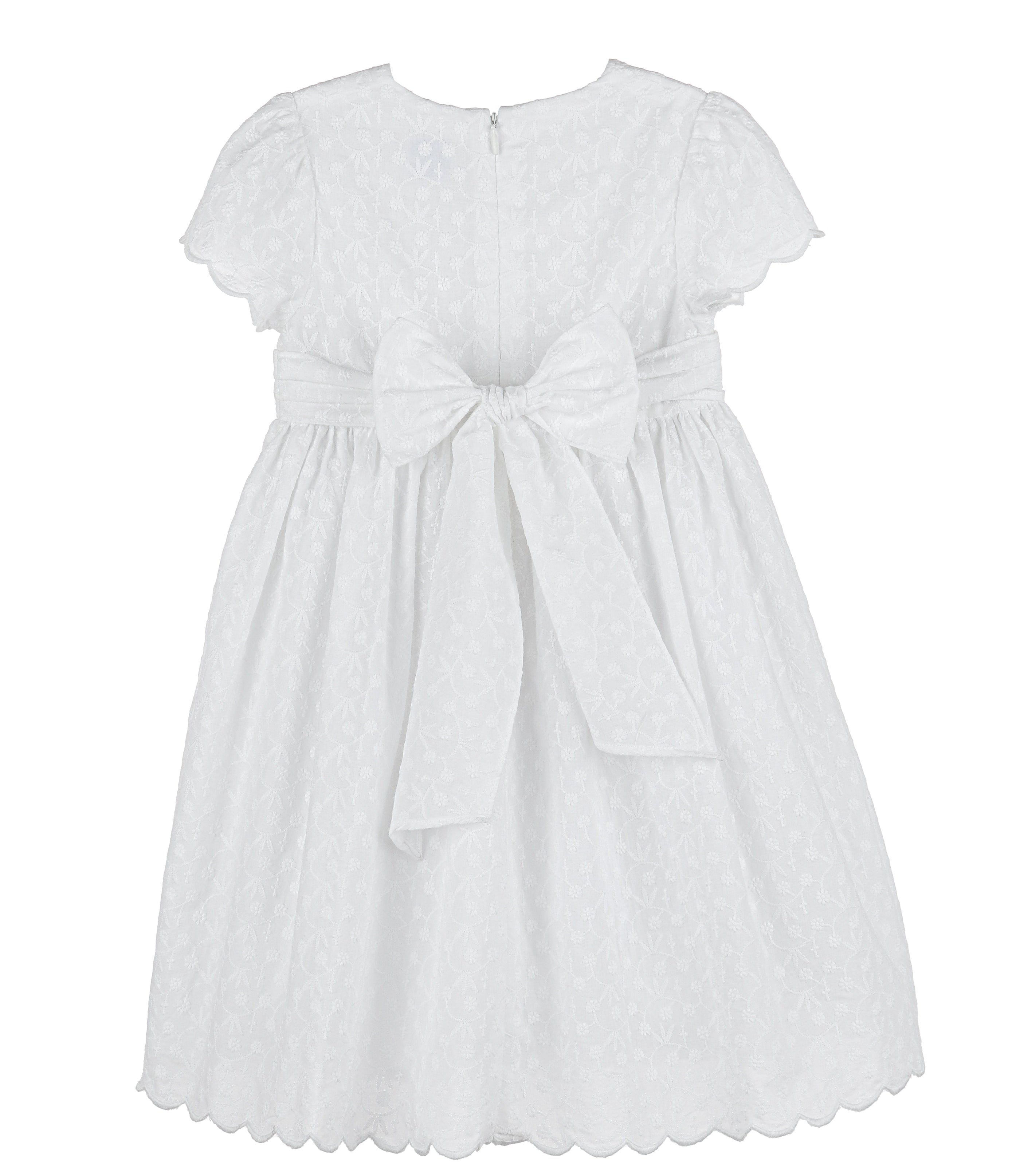 Casero & Associates Casero & Associates White Embro Dress - Little Miss Muffin Children & Home