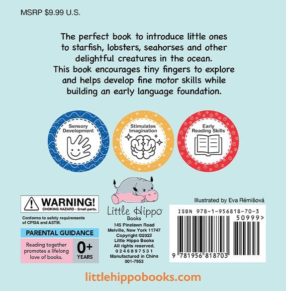 Little Hippo Books Brilliant Baby: In the Ocean - Children's Touch and Feel and Learn Sensory Board Book - Little Miss Muffin Children & Home