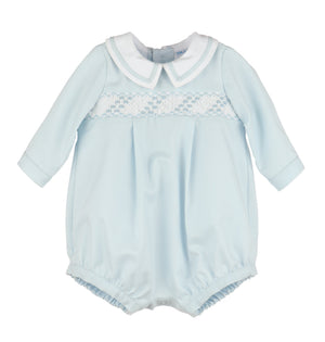 Casero & Associates Casero & Associates Classic Smock Boy Bubble, Blue - Little Miss Muffin Children & Home