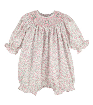 Casero & Associates Casero & Associates Dancing Roses Smock Bubble, Pink - Little Miss Muffin Children & Home