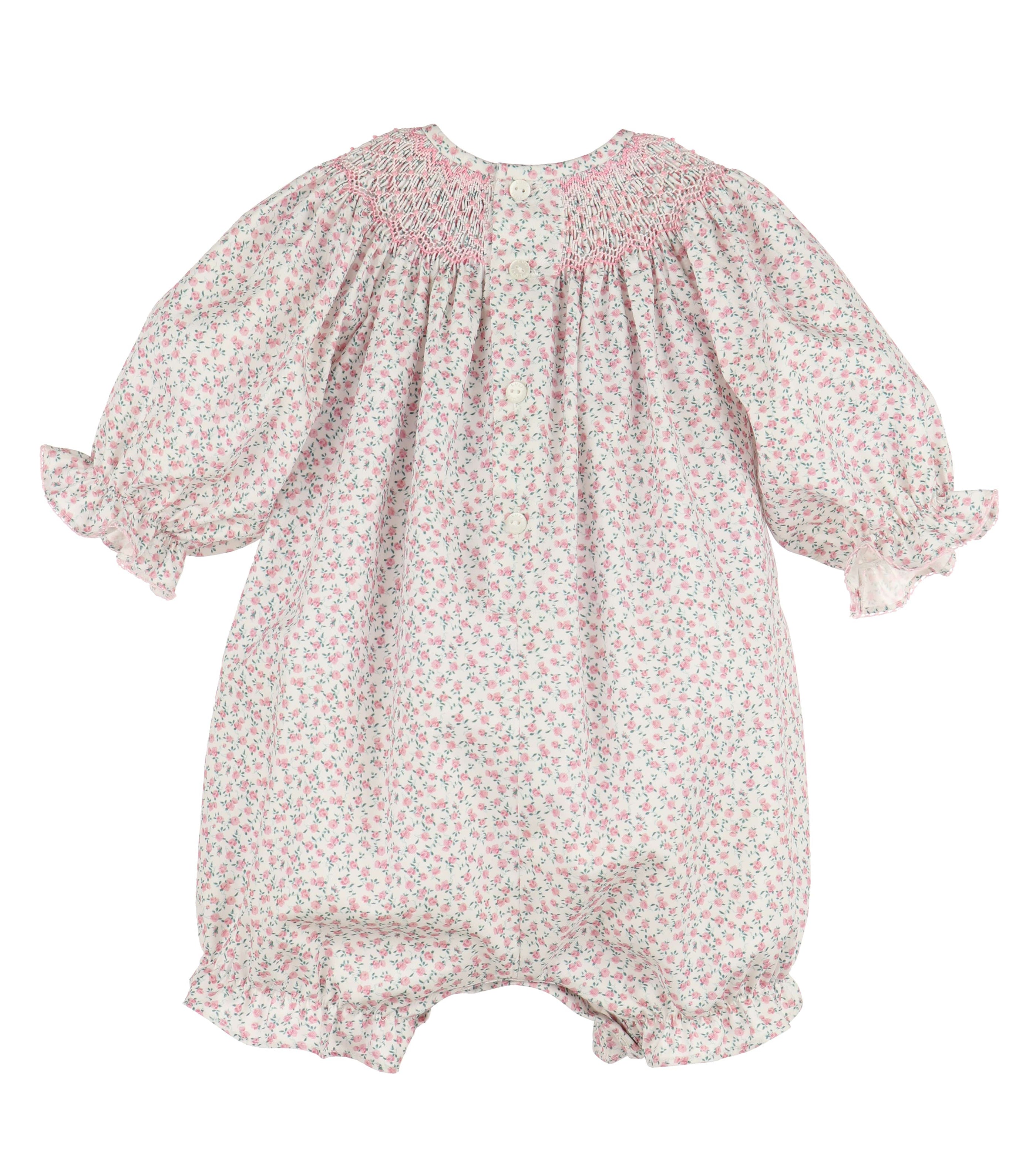 Casero & Associates Casero & Associates Dancing Roses Smock Bubble, Pink - Little Miss Muffin Children & Home