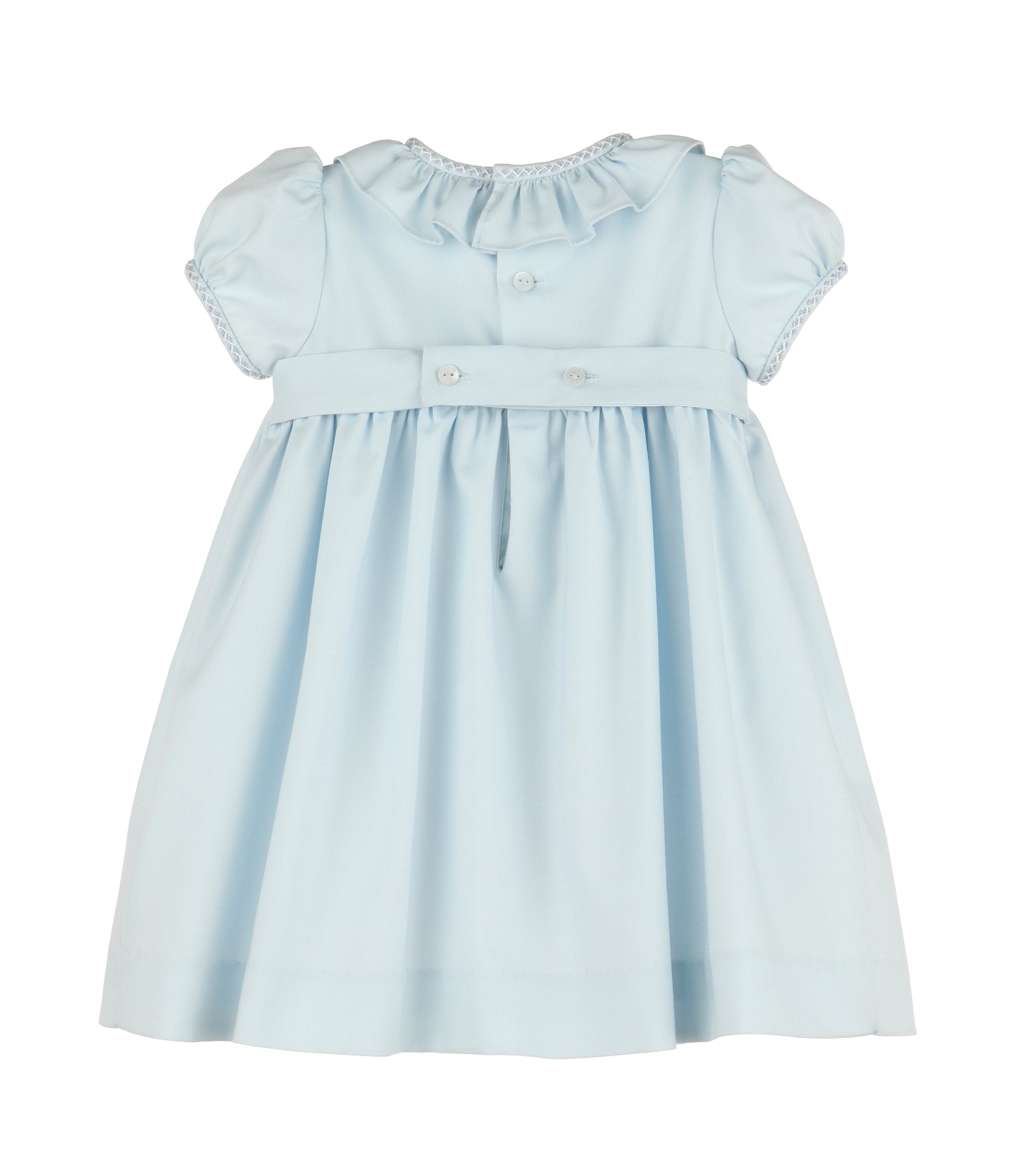Casero & Associates Casero & Associates Silverstone Flower Smock Dress, Blue - Little Miss Muffin Children & Home