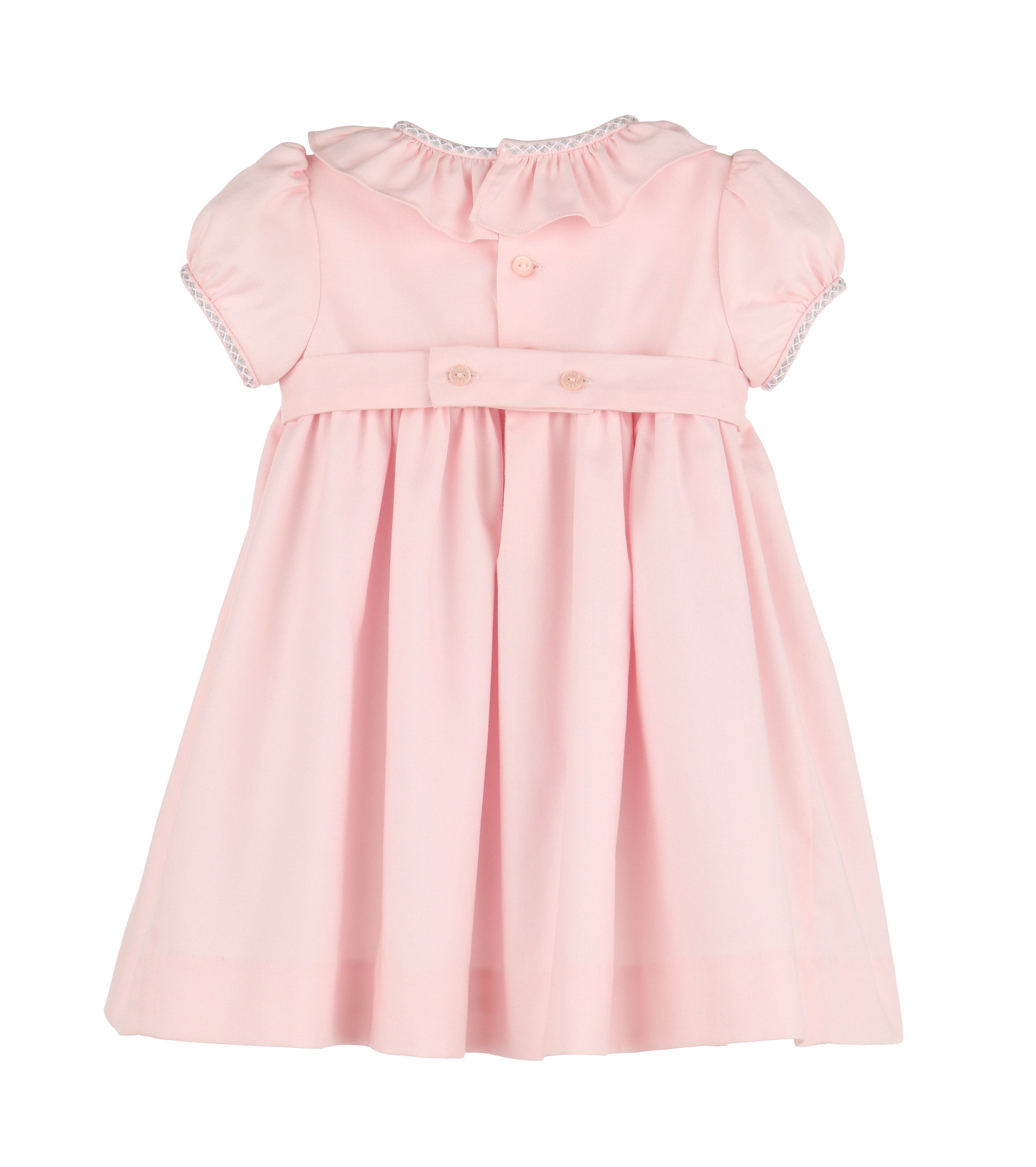 Casero & Associates Casero & Associates Silverstone Flower Smock Dress, Pink - Little Miss Muffin Children & Home