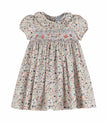Casero & Associates Casero & Associates Majestic Floral Smock Dress, Blue - Little Miss Muffin Children & Home