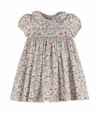 Casero & Associates Casero & Associates Majestic Floral Smock Dress, Blue - Little Miss Muffin Children & Home