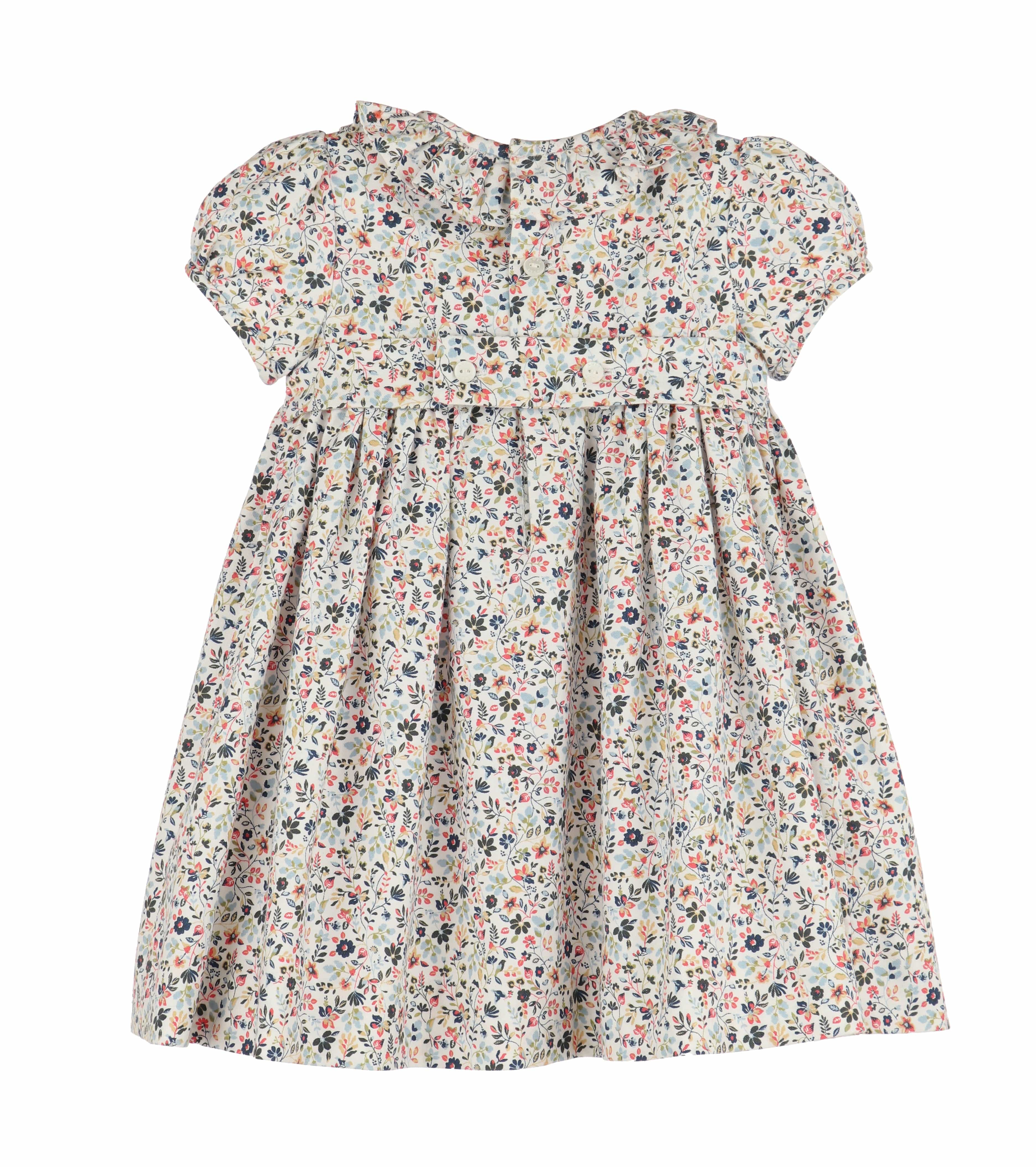 Casero & Associates Casero & Associates Majestic Floral Smock Dress, Blue - Little Miss Muffin Children & Home