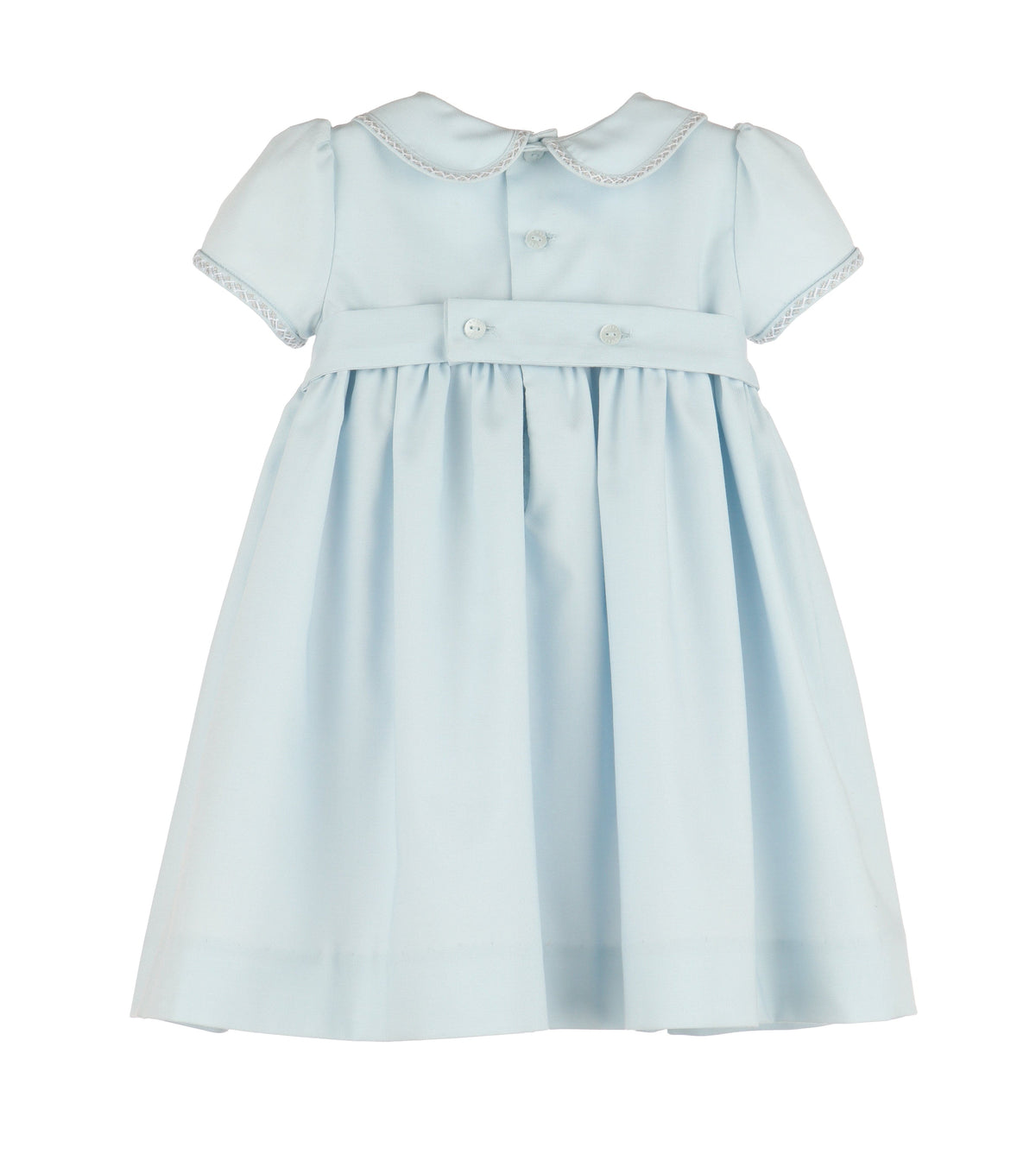 Casero & Associates Casero & Associates Smock Checkered Dress Collar, Blue - Little Miss Muffin Children & Home