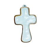 Beatriz Ball Encanto Athens Cross Ornament in Sky Blue