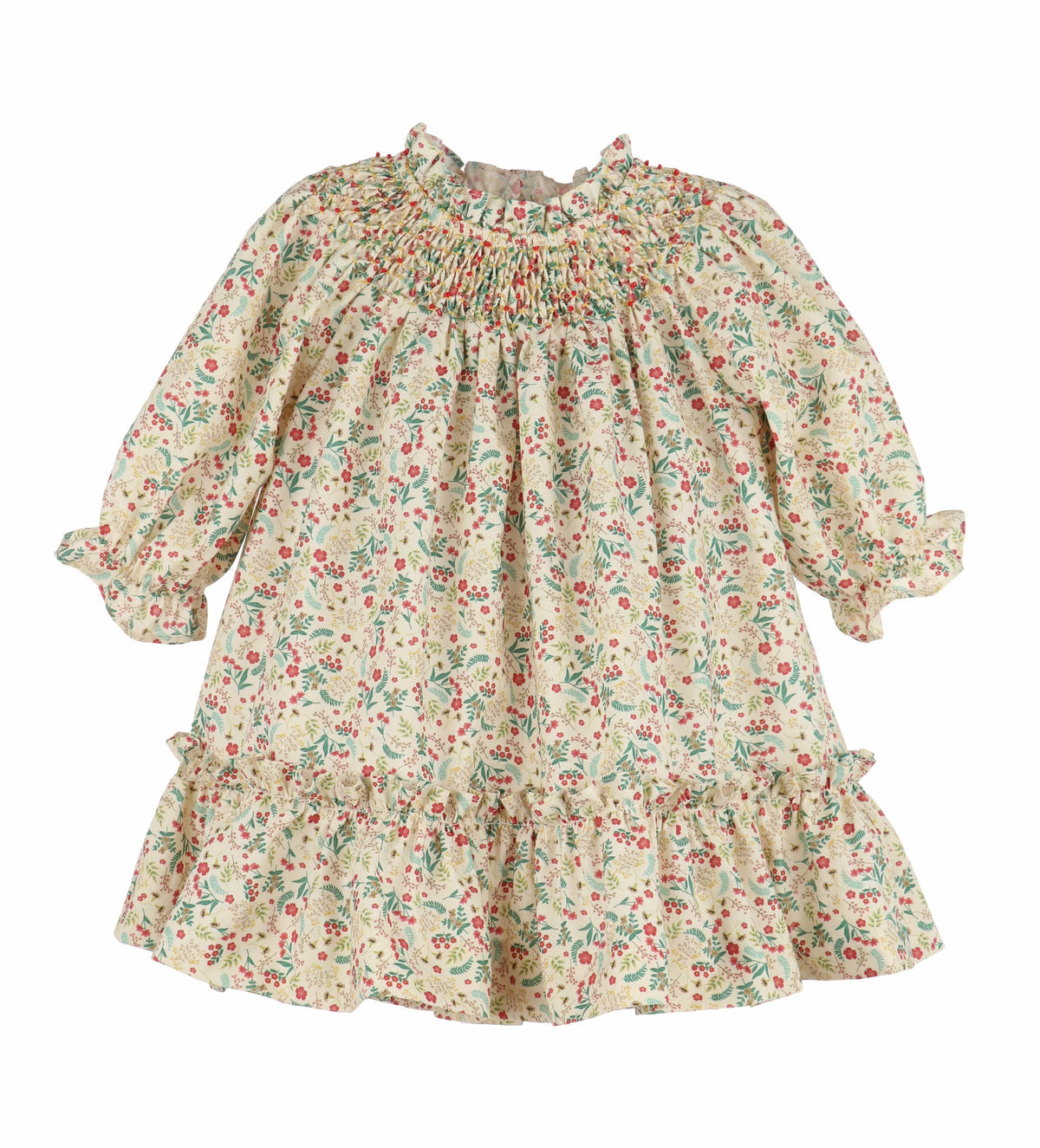 Casero & Associates Casero & Associates Winterberry Smock Bishop, Red - Little Miss Muffin Children & Home