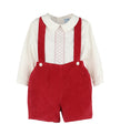Casero & Associates Casero & Associates Winterberry Cord Boy Set, Red - Little Miss Muffin Children & Home
