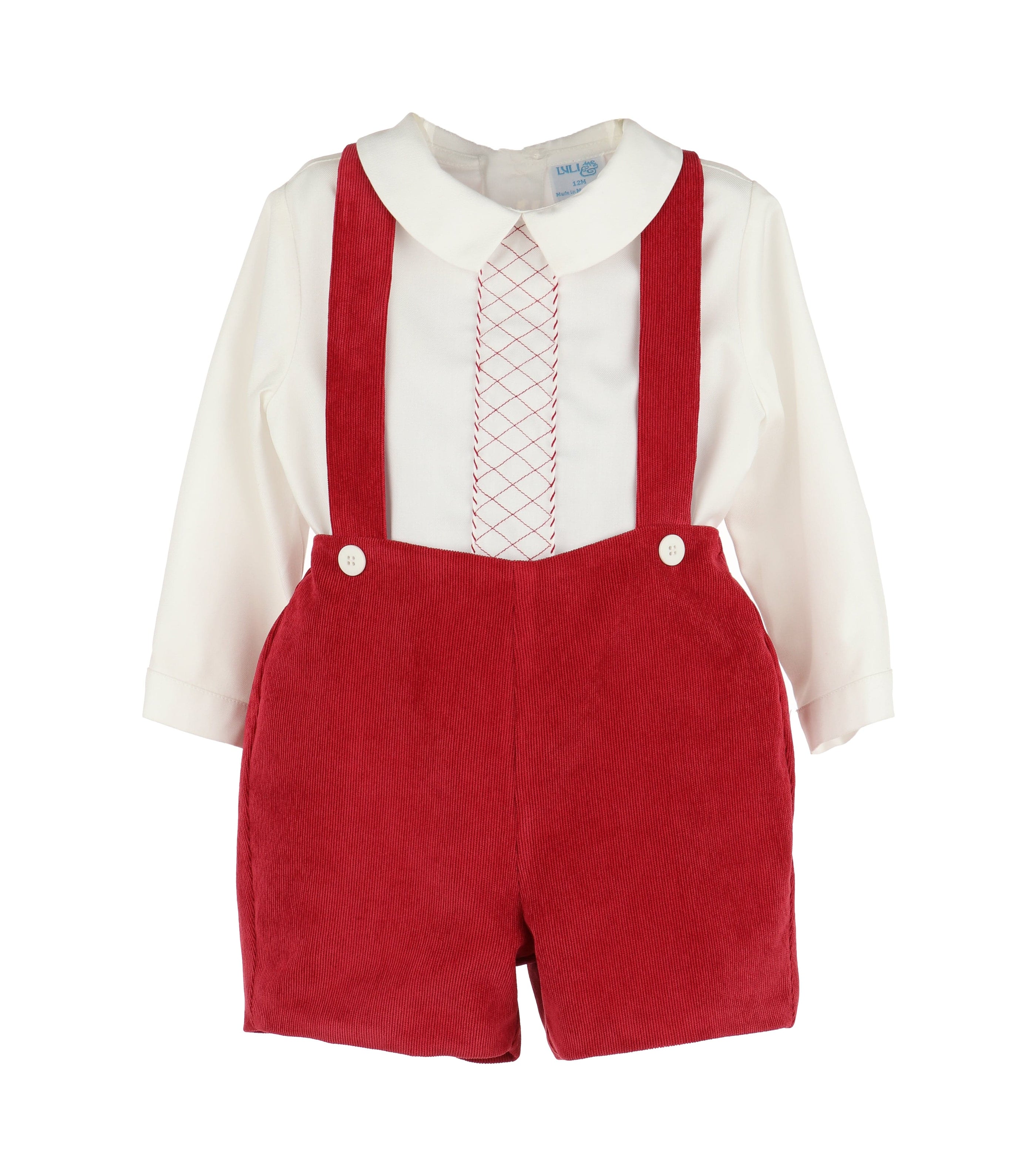 Casero & Associates Casero & Associates Winterberry Cord Boy Set, Red - Little Miss Muffin Children & Home