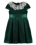 Casero & Associates Casero & Associates Deluxe Velvet Dress, Green - Little Miss Muffin Children & Home