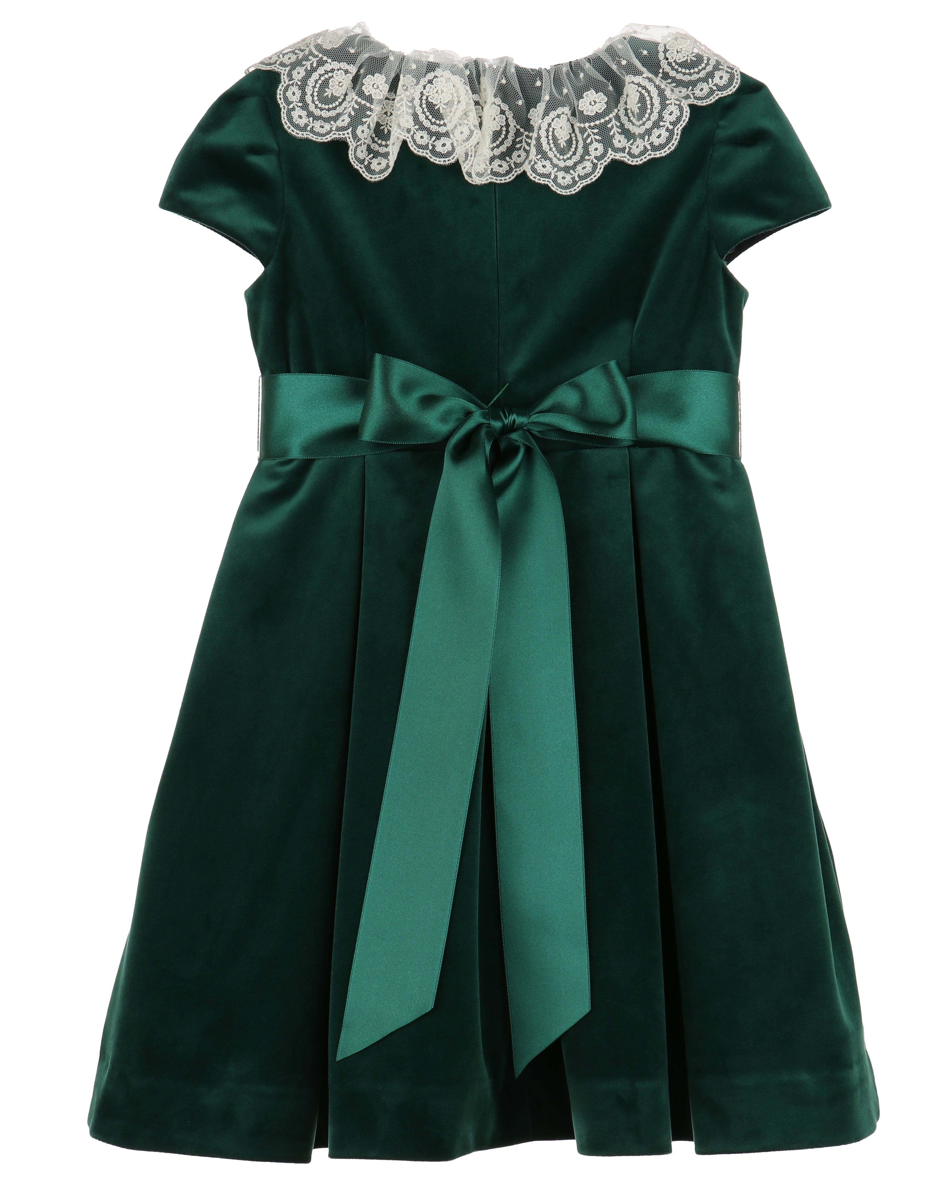 Casero & Associates Casero & Associates Deluxe Velvet Dress, Green - Little Miss Muffin Children & Home