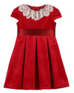 Casero & Associates Casero & Associates Deluxe Velvet Dress, Red - Little Miss Muffin Children & Home