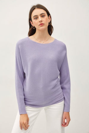 Be Cool Be Cool The Shelby Sweater Boat Neck Dolman Sleeve Pullover Knit Top - Little Miss Muffin Children & Home