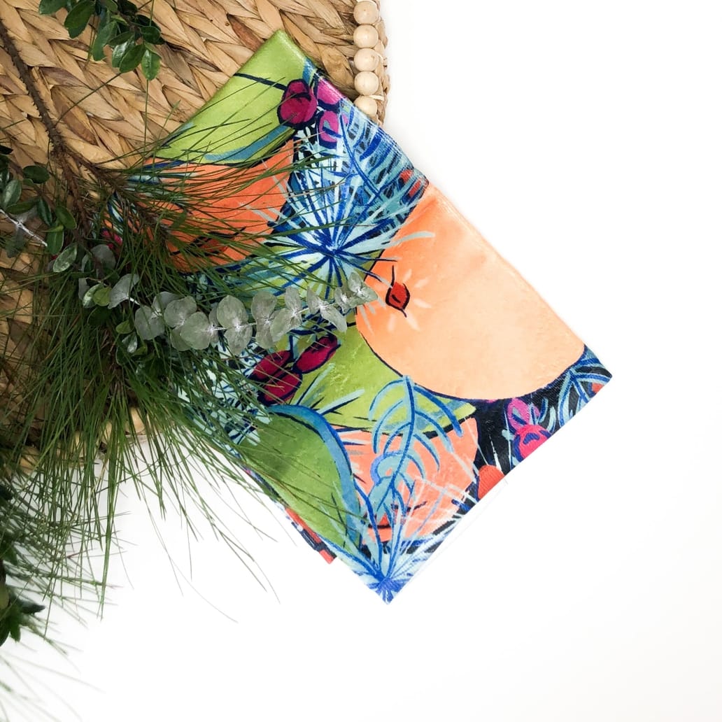 Citrus Floral Tea Towel