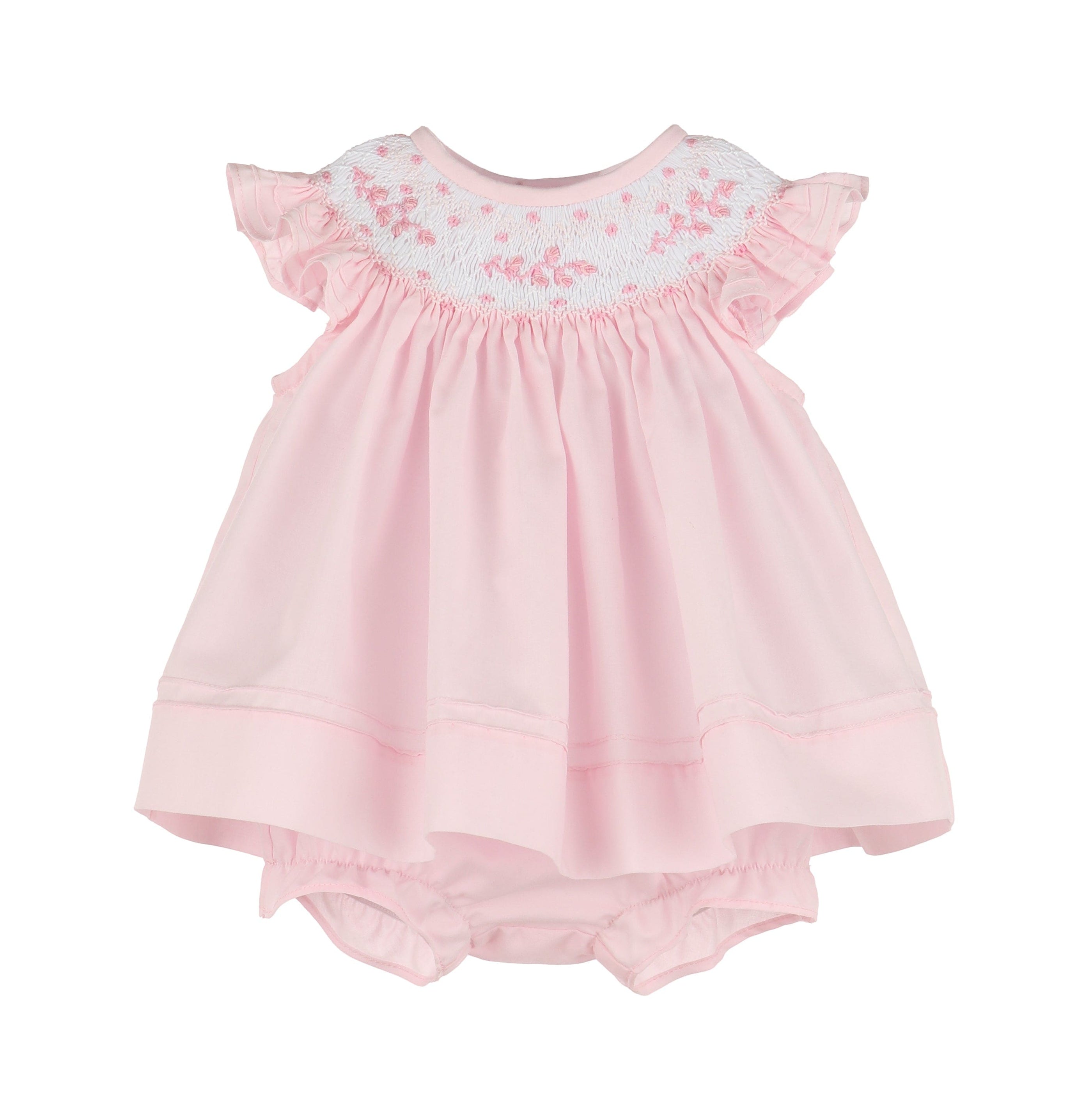 Casero & Associates Casero & Associates Color Combo Smock Bishop, Pink - Little Miss Muffin Children & Home
