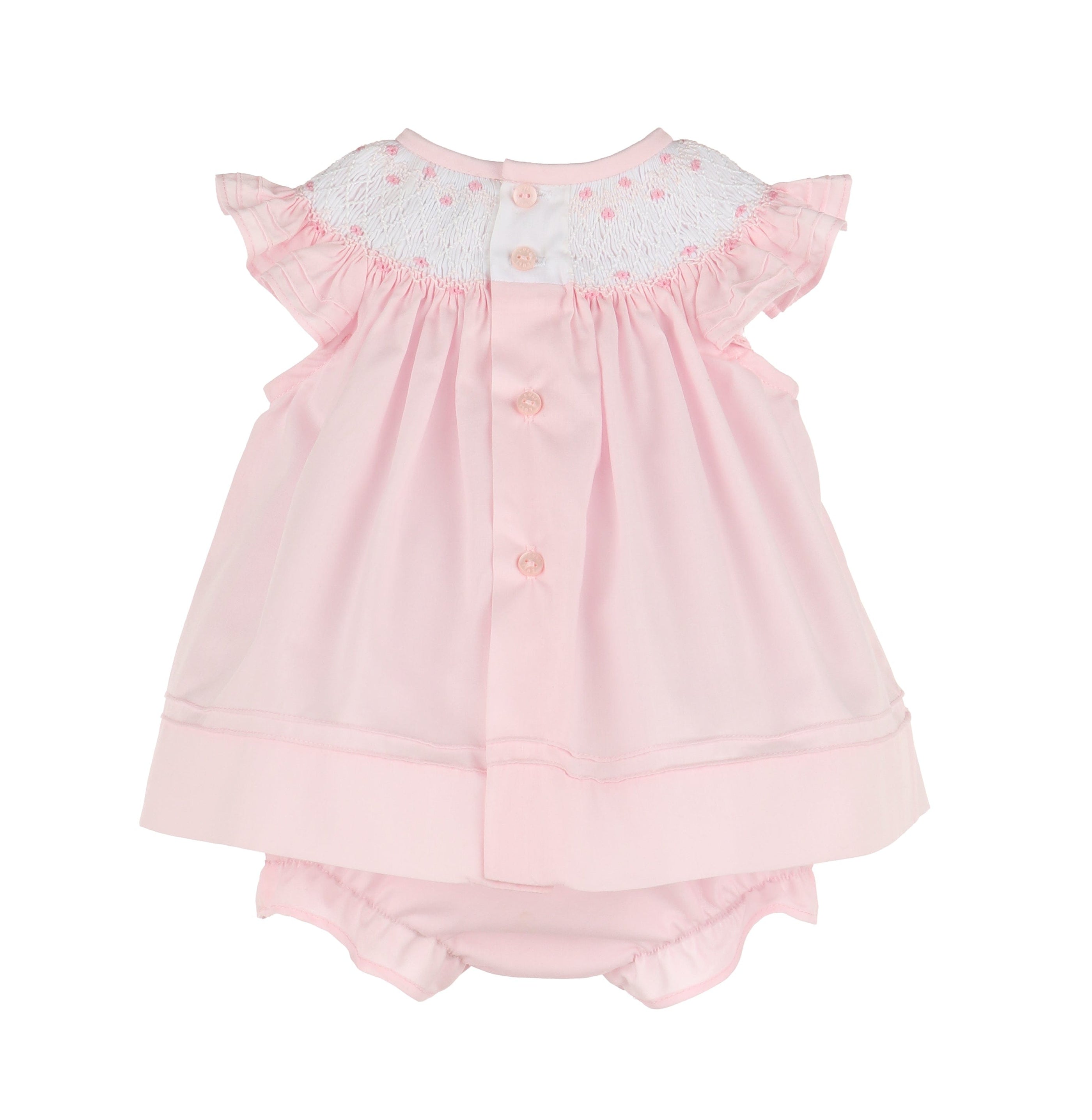 Casero & Associates Casero & Associates Color Combo Smock Bishop, Pink - Little Miss Muffin Children & Home