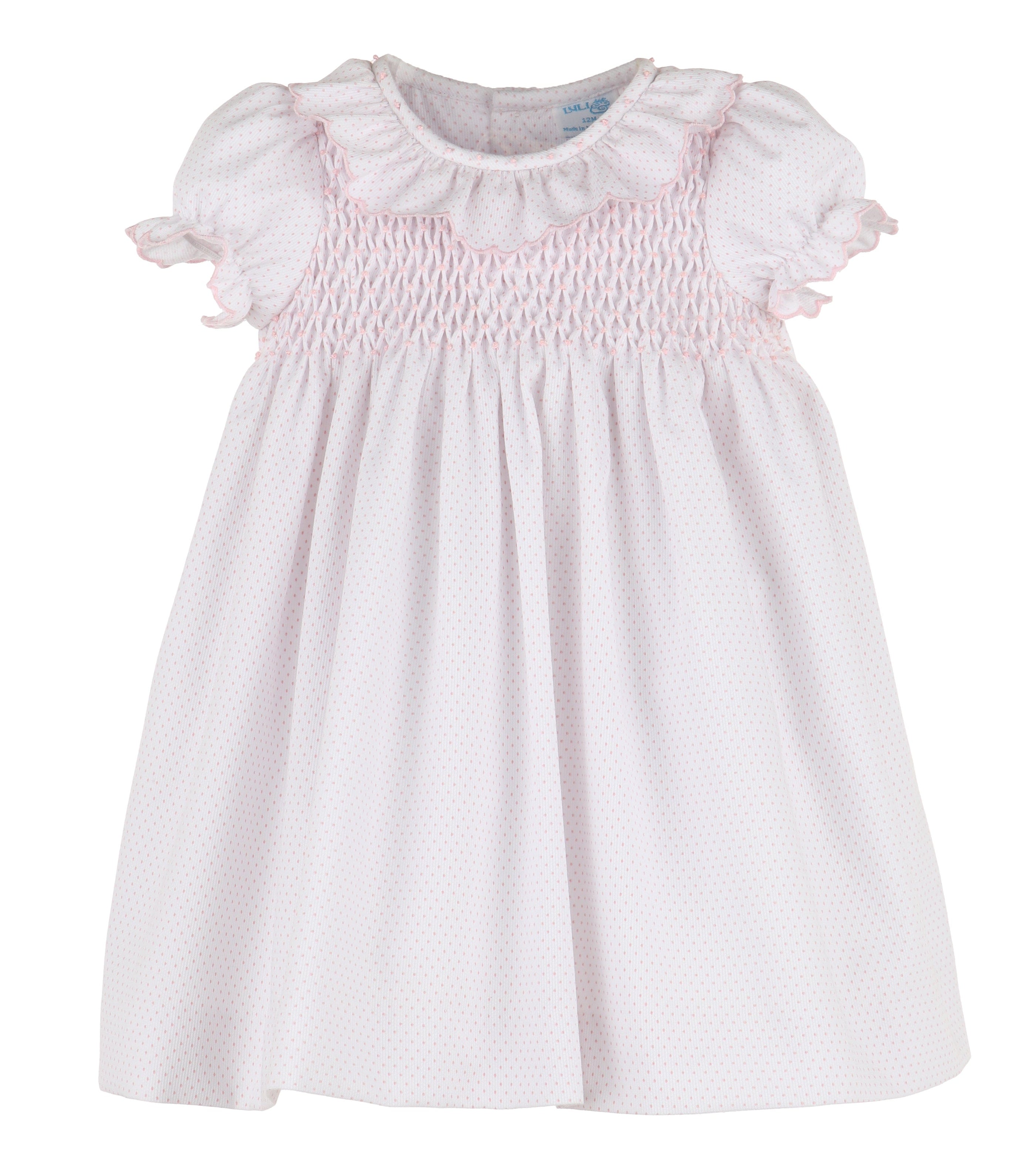 Casero & Associates Casero & Associates Honeycomb Dotted Dress, Pink - Little Miss Muffin Children & Home