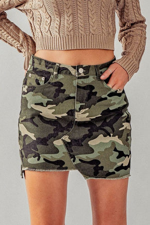 Urban Daizy Urban Daizy Camo Print Asymmetrical Hem Mini Skirt - Little Miss Muffin Children & Home