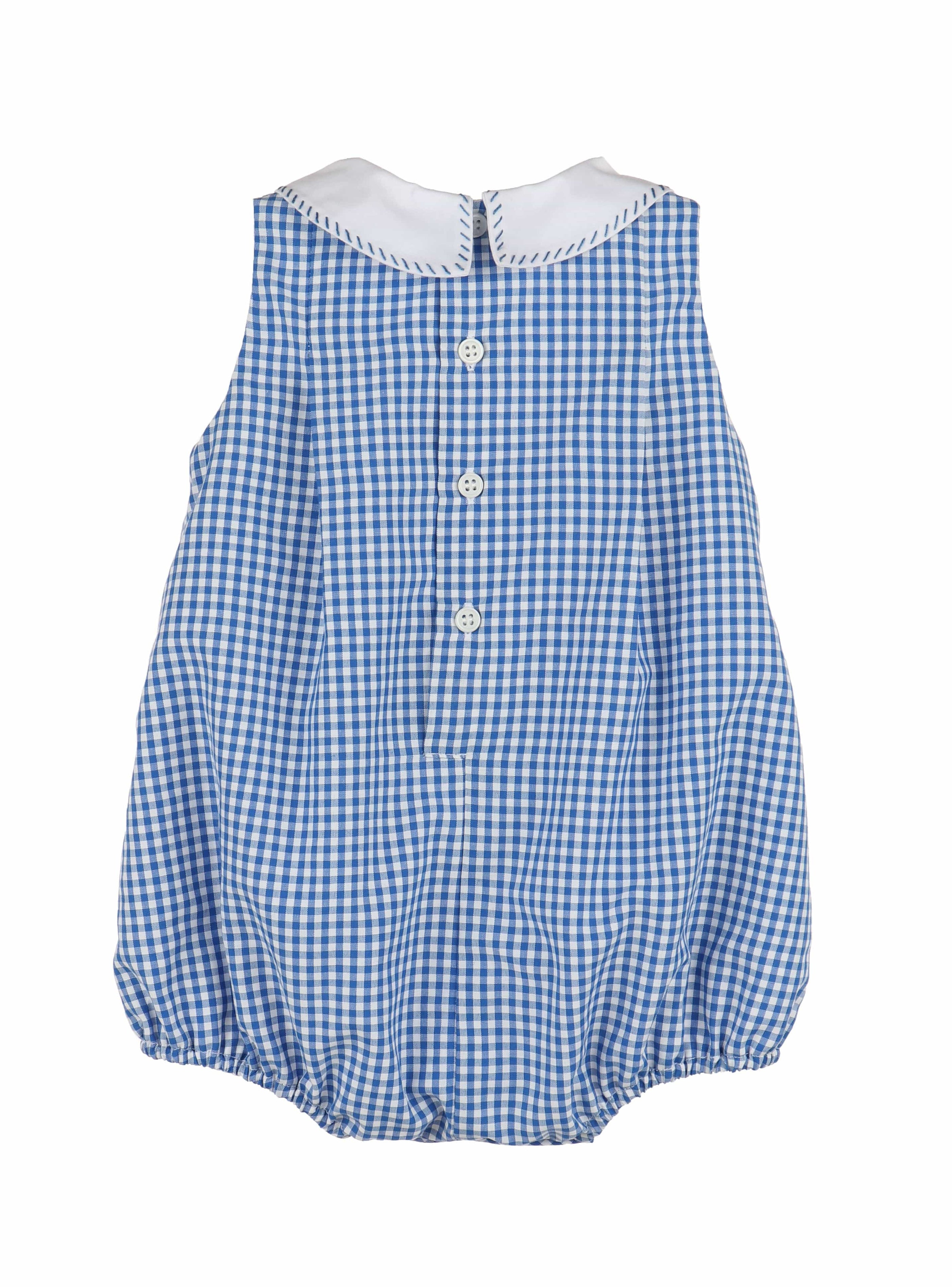 Casero & Associates Casero & Associates Check Tabs Boy Bubble, Navy - Little Miss Muffin Children & Home