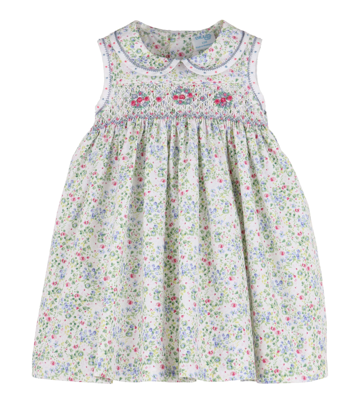 Casero & Associates Casero & Associates Berry Bouquet Smock Dress, Lilac - Little Miss Muffin Children & Home