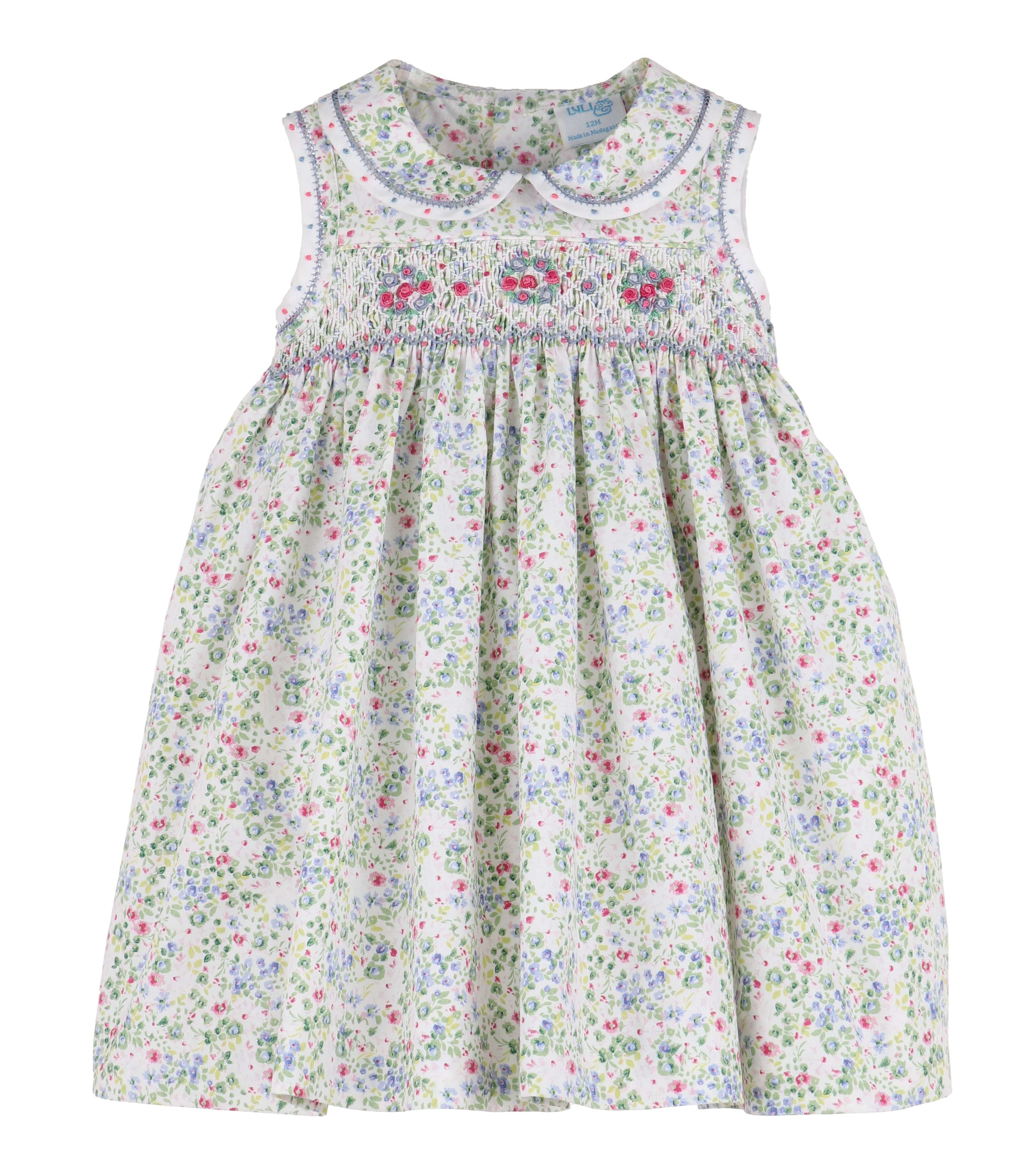 Casero & Associates Casero & Associates Berry Bouquet Smock Dress, Lilac - Little Miss Muffin Children & Home