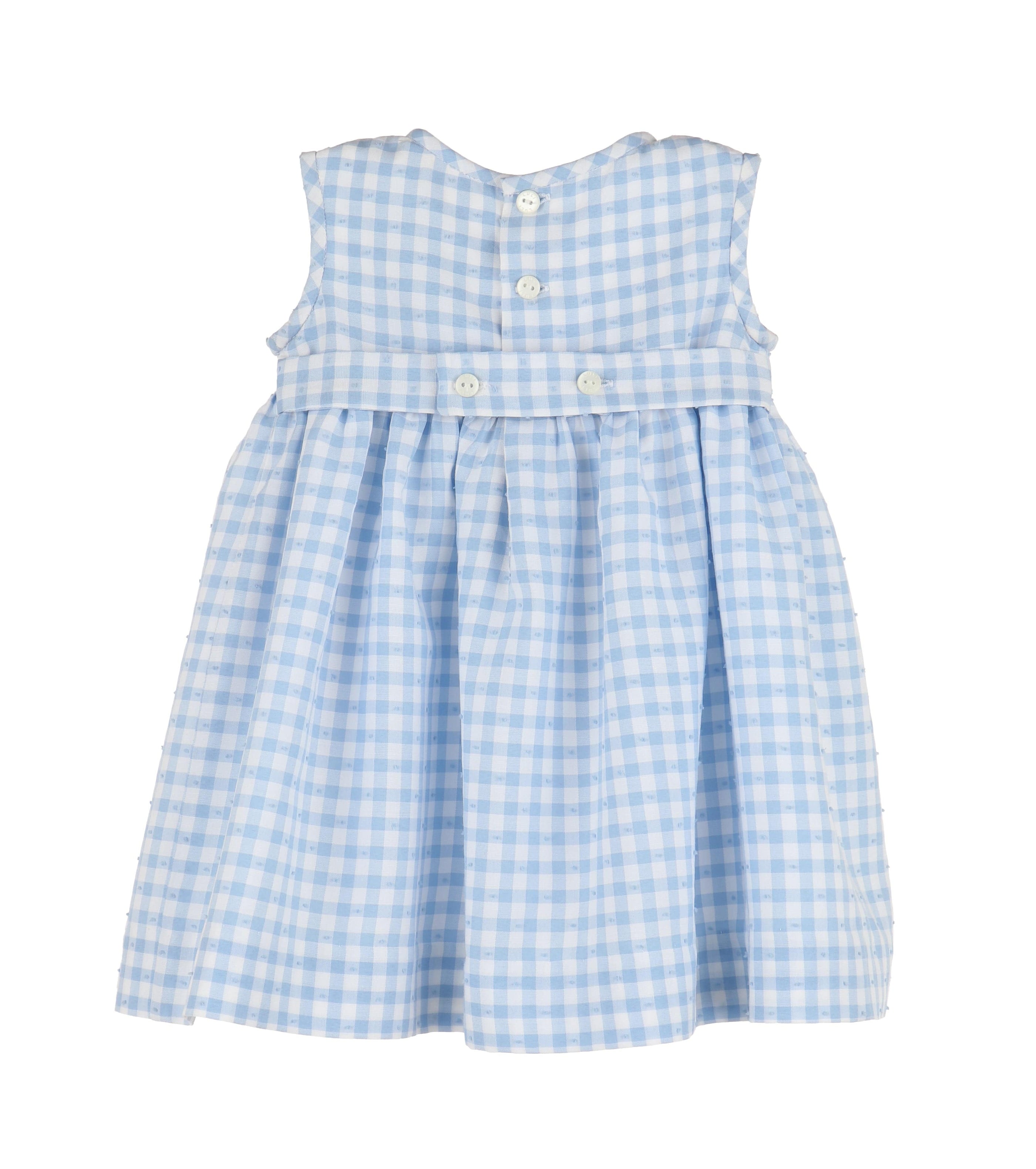 Casero & Associates Casero & Associates Gingham Swiss Dress, Blue - Little Miss Muffin Children & Home