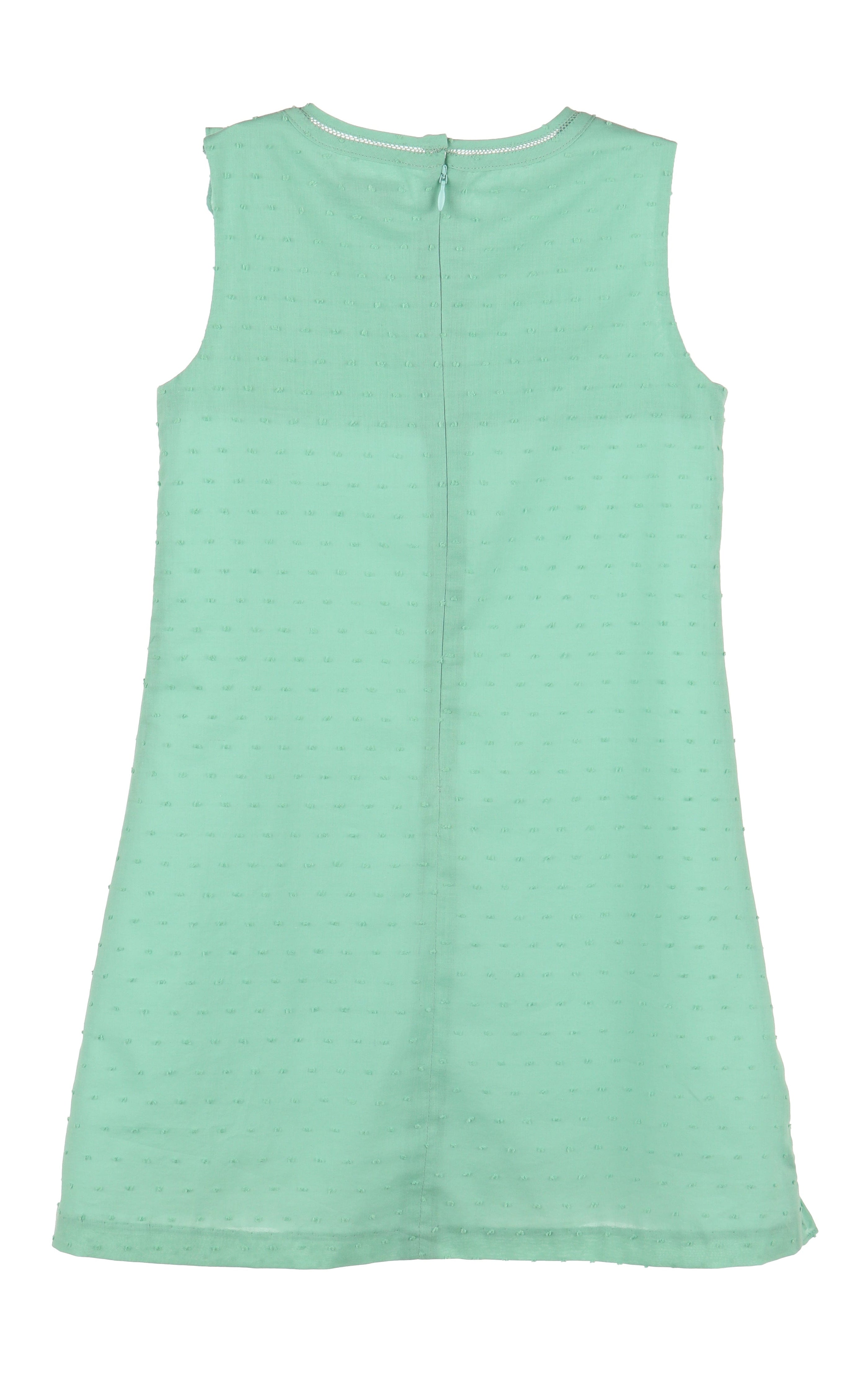 Casero & Associates Casero & Associates Classic Swiss Dot Ruffle Dress, Aqua - Little Miss Muffin Children & Home