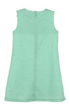 Casero & Associates Classic Swiss Dot Ruffle Dress, Aqua