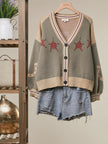 Western Horse Graphic Knit Cardigan