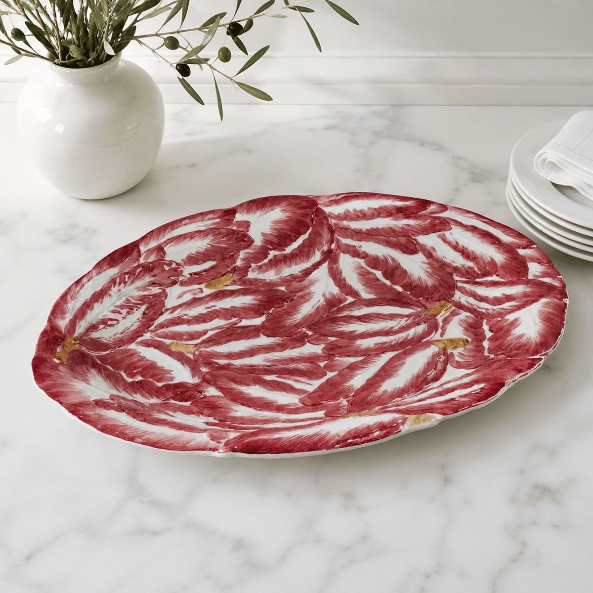 Compagnia Platter, Pink Radish, Large