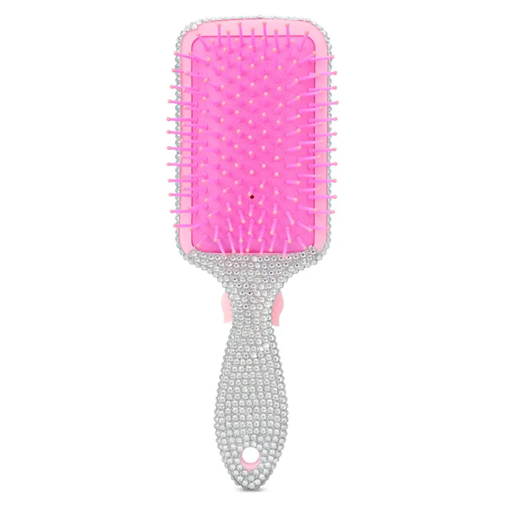 Charming Rhinestone Paddle Brush