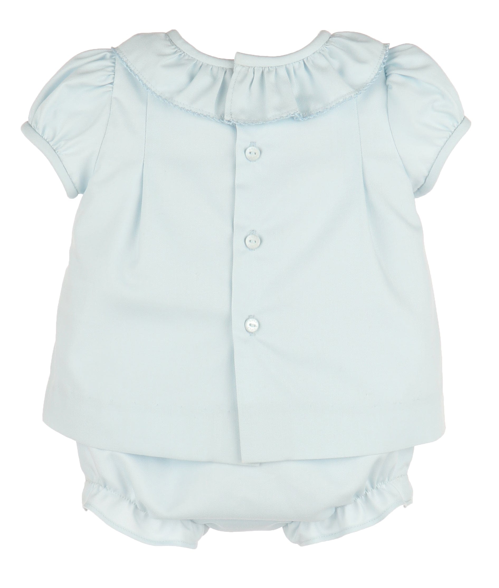 Casero & Associates Pintucks Lace Bishop, Blue - Little Miss Muffin Children & Home